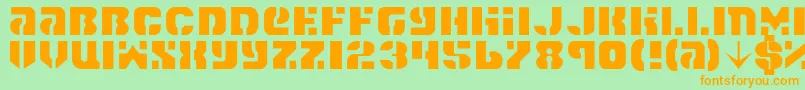 Police Spacec5l – polices orange sur fond vert