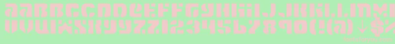 Spacec5l Font – Pink Fonts on Green Background