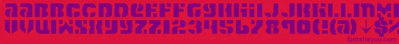 Spacec5l Font – Purple Fonts on Red Background