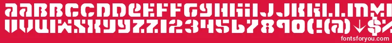 Spacec5l Font – White Fonts on Red Background