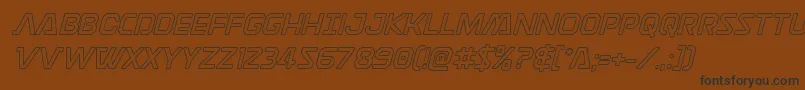 Discotechiaout Font – Black Fonts on Brown Background
