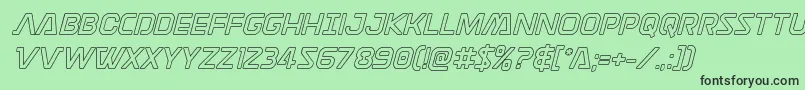 Discotechiaout Font – Black Fonts on Green Background