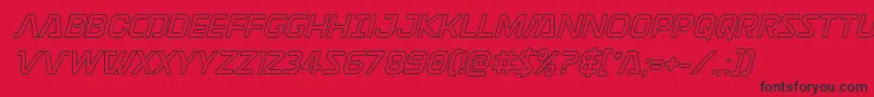 Discotechiaout Font – Black Fonts on Red Background