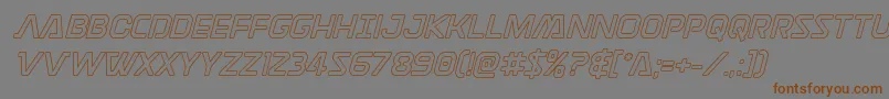 Шрифт Discotechiaout – коричневые шрифты на сером фоне