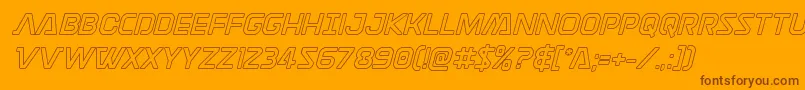 Discotechiaout Font – Brown Fonts on Orange Background