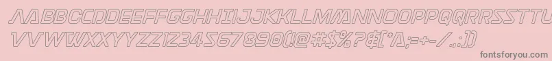 Discotechiaout Font – Gray Fonts on Pink Background