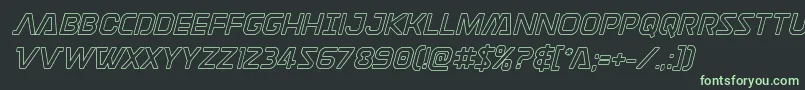 Discotechiaout Font – Green Fonts on Black Background