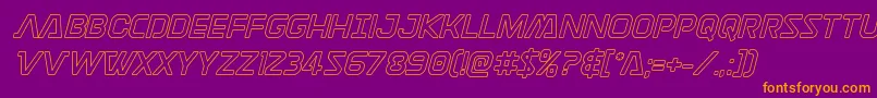 fuente Discotechiaout – Fuentes Naranjas Sobre Fondo Morado