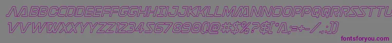 Discotechiaout Font – Purple Fonts on Gray Background