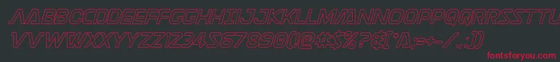 Discotechiaout Font – Red Fonts on Black Background