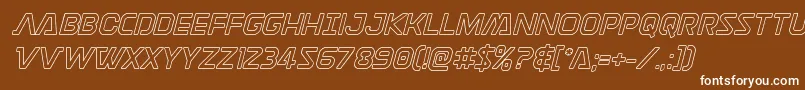 Discotechiaout Font – White Fonts on Brown Background