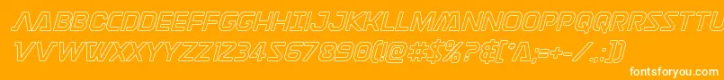 Discotechiaout Font – White Fonts on Orange Background