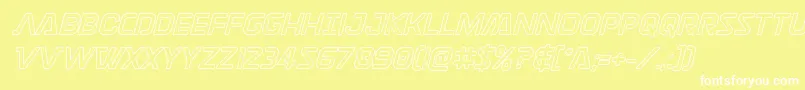 Discotechiaout Font – White Fonts on Yellow Background