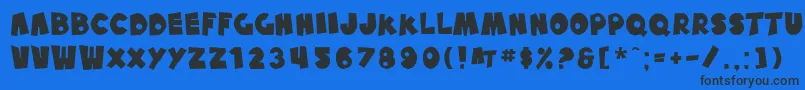 SfPaleBottom Font – Black Fonts on Blue Background