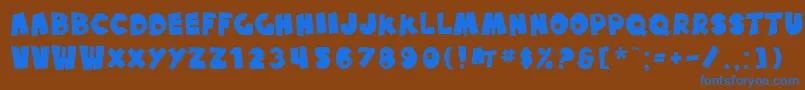 SfPaleBottom Font – Blue Fonts on Brown Background