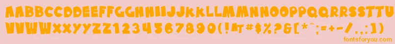 SfPaleBottom Font – Orange Fonts on Pink Background