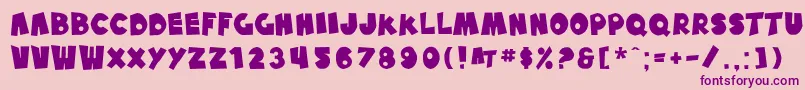 SfPaleBottom Font – Purple Fonts on Pink Background