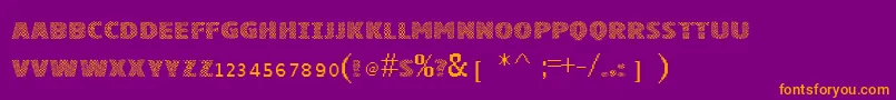 Vtkssquares Font – Orange Fonts on Purple Background