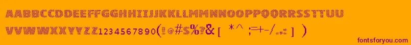 Vtkssquares Font – Purple Fonts on Orange Background