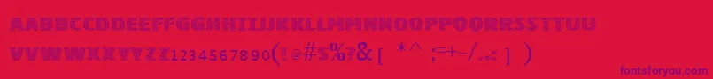 Vtkssquares Font – Purple Fonts on Red Background