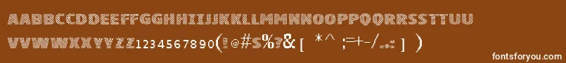 Шрифт Vtkssquares – белые шрифты на коричневом фоне