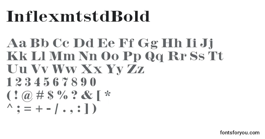 A fonte InflexmtstdBold – alfabeto, números, caracteres especiais