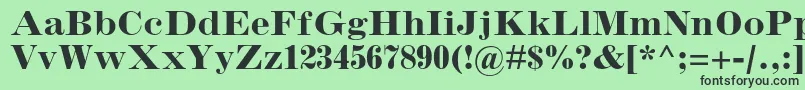 フォントInflexmtstdBold – 緑の背景に黒い文字