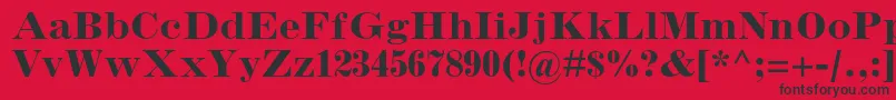 InflexmtstdBold Font – Black Fonts on Red Background