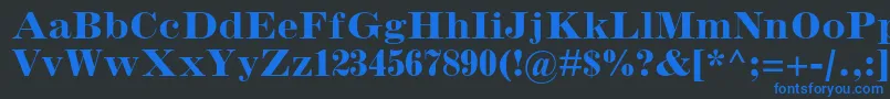 InflexmtstdBold Font – Blue Fonts on Black Background