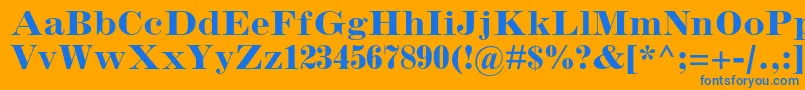 InflexmtstdBold Font – Blue Fonts on Orange Background