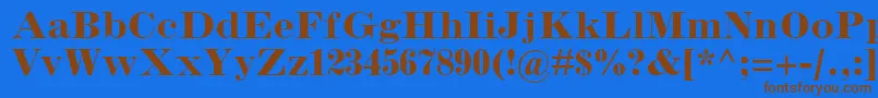 InflexmtstdBold Font – Brown Fonts on Blue Background