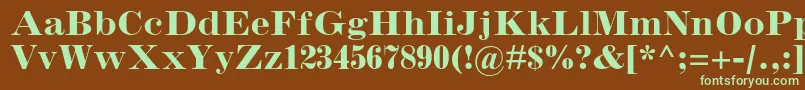 InflexmtstdBold Font – Green Fonts on Brown Background