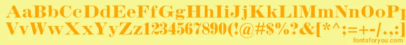 InflexmtstdBold Font – Orange Fonts on Yellow Background