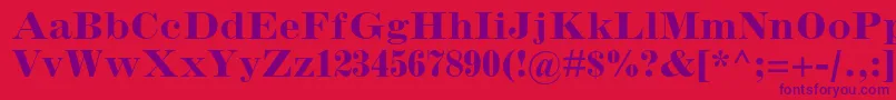 InflexmtstdBold Font – Purple Fonts on Red Background