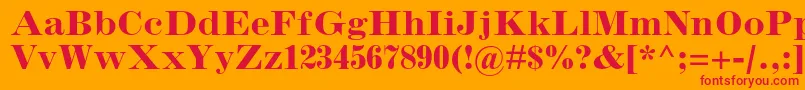 InflexmtstdBold Font – Red Fonts on Orange Background