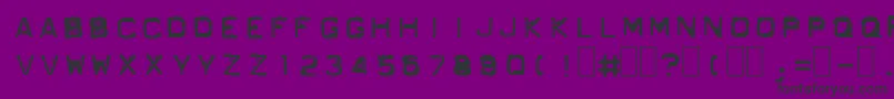 GfOrdnerInverted-fontti – mustat fontit violetilla taustalla