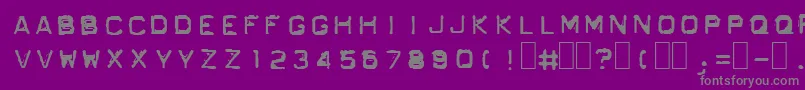 フォントGfOrdnerInverted – 紫の背景に灰色の文字