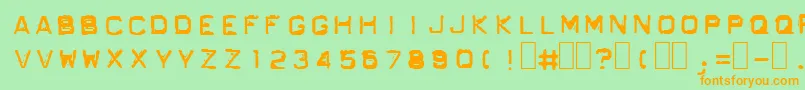 GfOrdnerInverted Font – Orange Fonts on Green Background