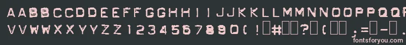 フォントGfOrdnerInverted – 黒い背景にピンクのフォント