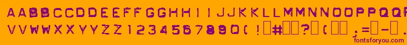 GfOrdnerInverted Font – Purple Fonts on Orange Background