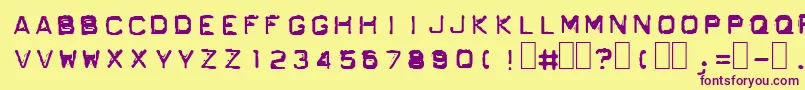 GfOrdnerInverted Font – Purple Fonts on Yellow Background