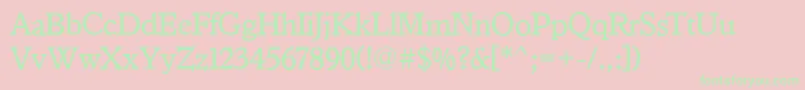 IstriaOldStyleRegular Font – Green Fonts on Pink Background