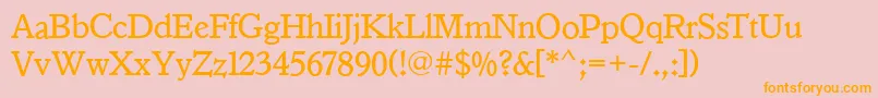 IstriaOldStyleRegular Font – Orange Fonts on Pink Background