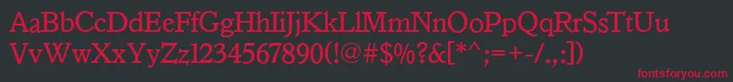 IstriaOldStyleRegular Font – Red Fonts on Black Background