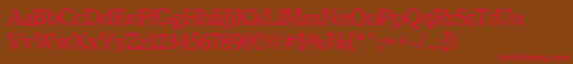 IstriaOldStyleRegular Font – Red Fonts on Brown Background