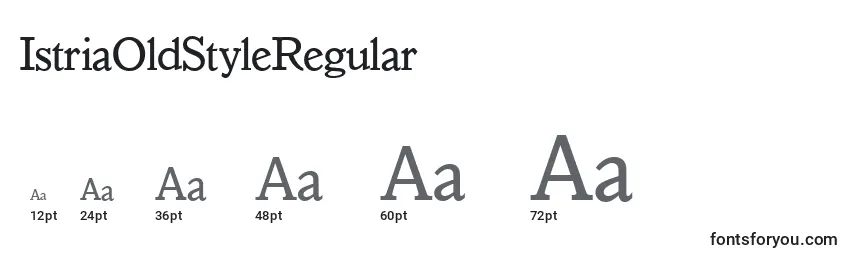 Размеры шрифта IstriaOldStyleRegular