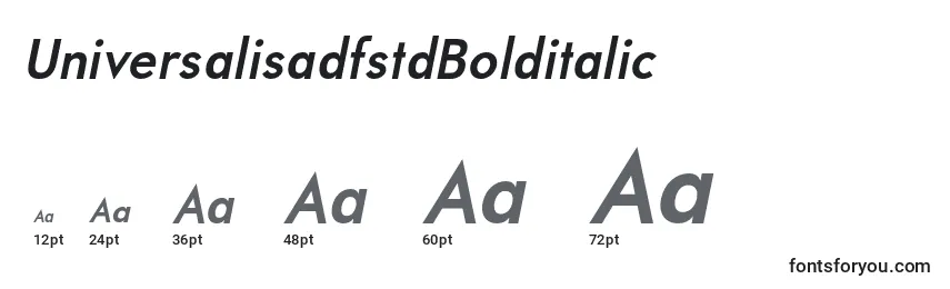 Размеры шрифта UniversalisadfstdBolditalic
