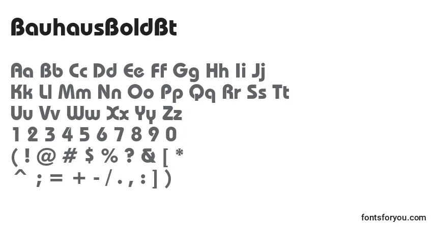 A fonte BauhausBoldBt – alfabeto, números, caracteres especiais