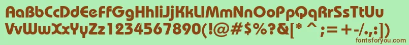 BauhausBoldBt Font – Brown Fonts on Green Background