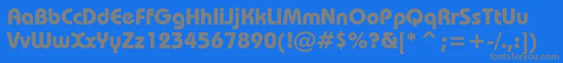 BauhausBoldBt Font – Gray Fonts on Blue Background